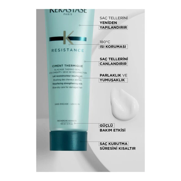 Ciment Anti-Usure Zayıf ve Yıpranmış Saçlar için Onarıcı Durulanan Bakım Kremi 200ml - Resim 2