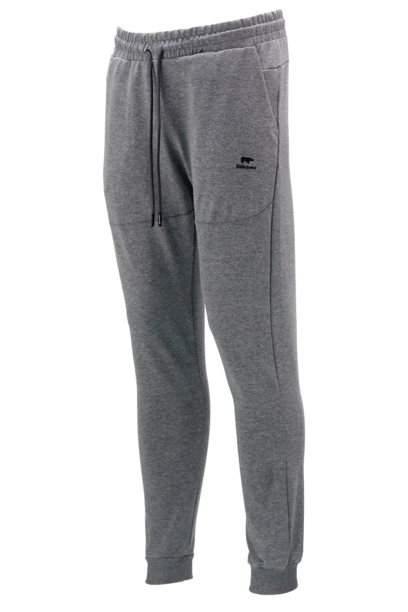 Erkek Yazlık Standart Fit Lastikli Bej Antrasit 2'li Eşofman Altı Seti - 6