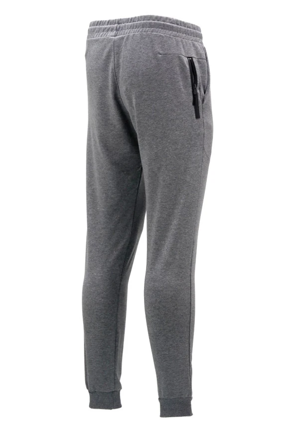 Erkek Yazlık Standart Fit Lastikli Bej Antrasit 2'li Eşofman Altı Seti - 8