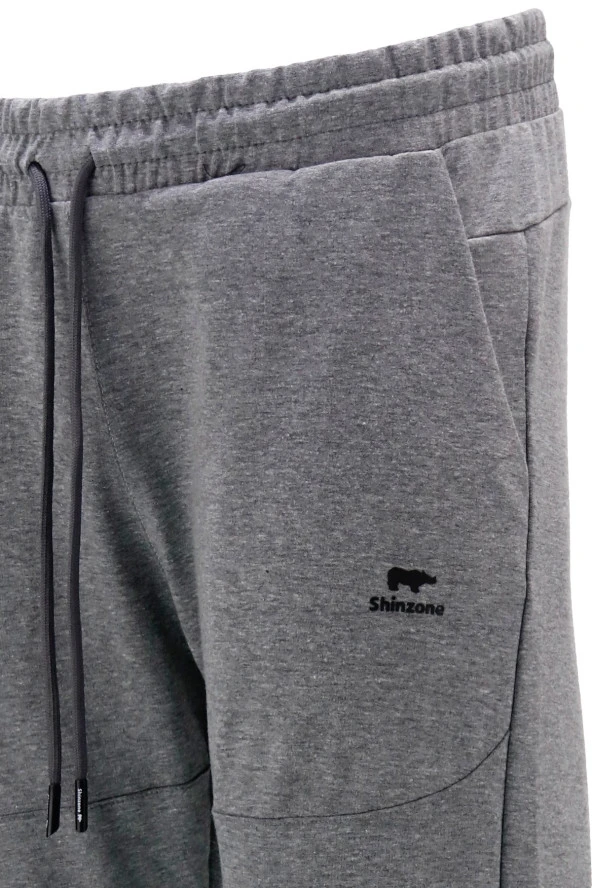 Erkek Yazlık Standart Fit Lastikli Bej Antrasit 2'li Eşofman Altı Seti - 9