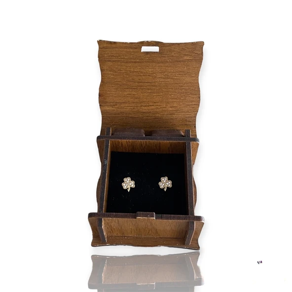 Yonca Altın Küpe - Resim 3