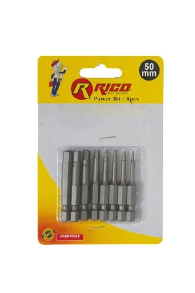 Rıco 005-KK1132  50MM 8 Parça Allen Bits Uç Seti