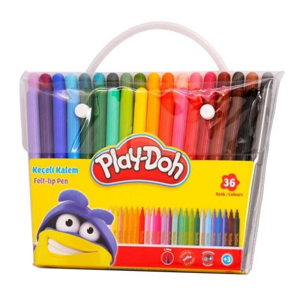 Play-Doh Keçeli Kalem 2 MM 36 Renk Keçeli Boya Kalemi - 1