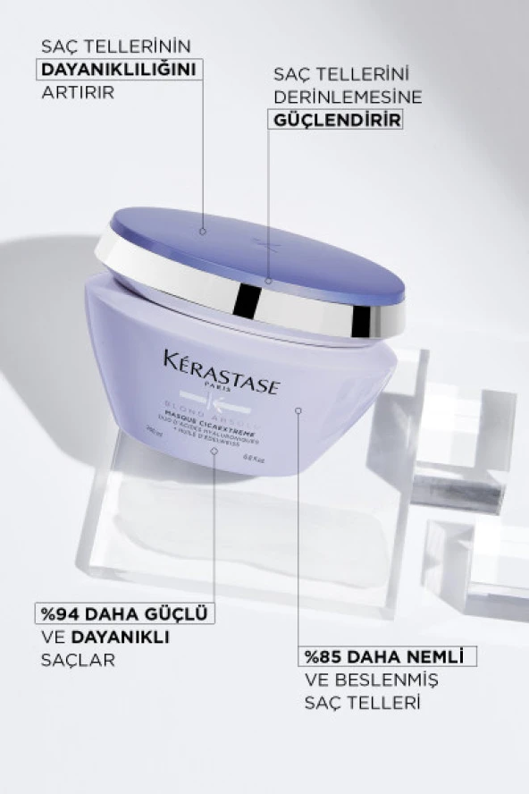 Masque Cicaextreme Sarı Saçlar için İşlem Sonrası Saç Bakım Maskesi 200ml - Resim 4