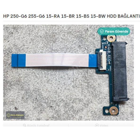 HP 250-G6 255-G6 15-RA 15-BR 15-BS 15-BW HDD BAĞLANTI SOKETİ