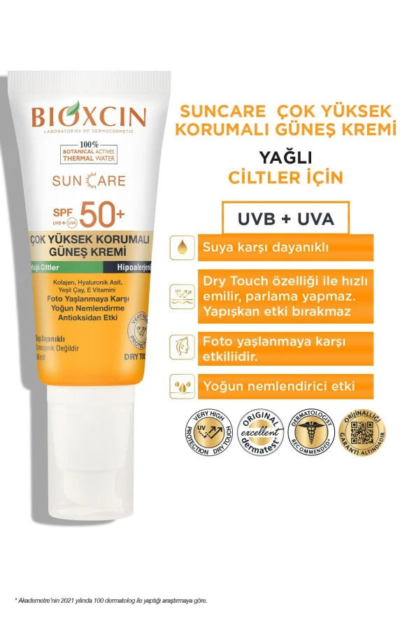 Bioxcin Sun Care Çok Yüksek Korumalı Yağlı Ciltler Için Güneş Kremi Spf 50+ - 7