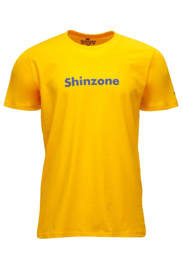 Erkek Standart Fit Shinzone Göğüs Baskılı Sarı Siyah 2'li Set T-Shirt - 2