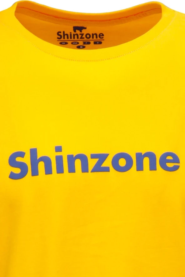 Erkek Standart Fit Shinzone Göğüs Baskılı Sarı Siyah 2'li Set T-Shirt - 4