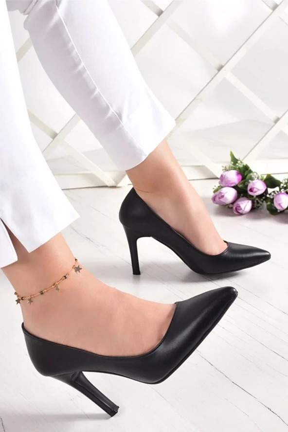 Erkan Saçmacı Gowa Siyah Vegan Klasik Stiletto - 2