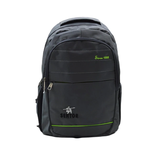 Sentor 3 Bölmeli Laptop Bölmeli Okul Sırt Çantası Füme