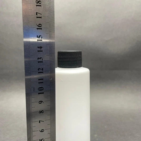 150 cc Mat Beyaz Sert PE Şişe  - Siyah Contalı Kapaklı- 150ml Plastik Şişe x 10 Adet - Resim 2