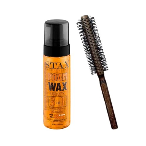 TRISTAX FOAM WAX 3İN1 KERATİN SAÇ KÖPÜĞÜ 237 ML ÖZEL FÖN FIRÇALI SET