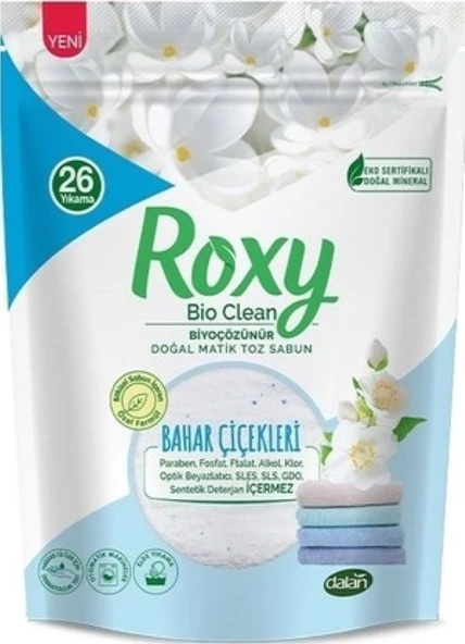 Dalan Roxy Bio Clean Bahar Çiçekleri Toz Sabun 800 gr 4'lü