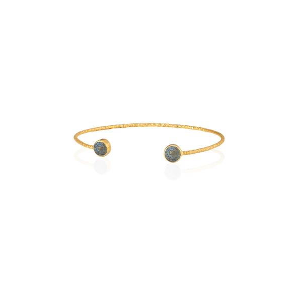 Kadir Jewellery 22 Ayar Altın Kaplama El İşçiliği Zirkon Taşlı Kadın Charm Bileklik - 7
