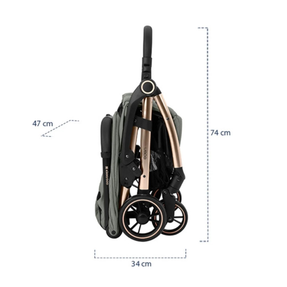 Kikka Boo Eden Autofold Kabin Bebek Arabası Grey - 10