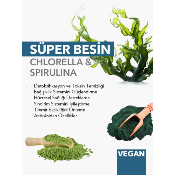 Organik Spirulina Tozu Katkısız 50 Gr - 2