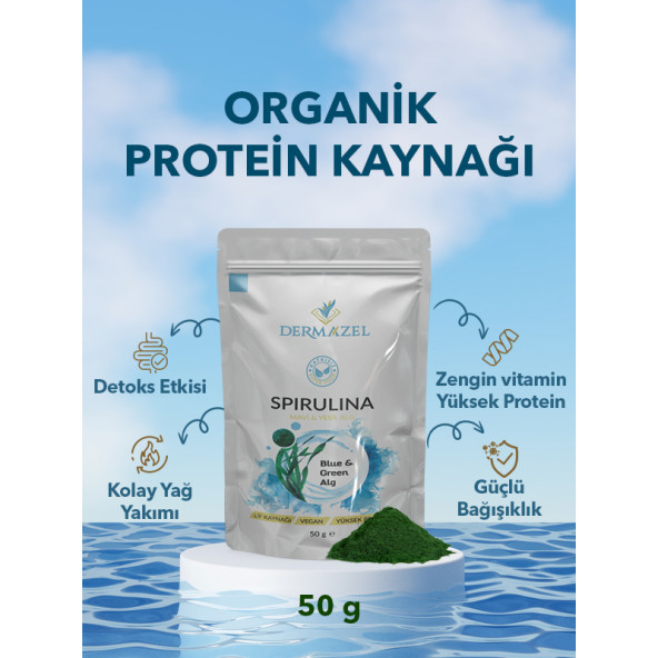 Organik Spirulina Tozu Katkısız 50 Gr - 4