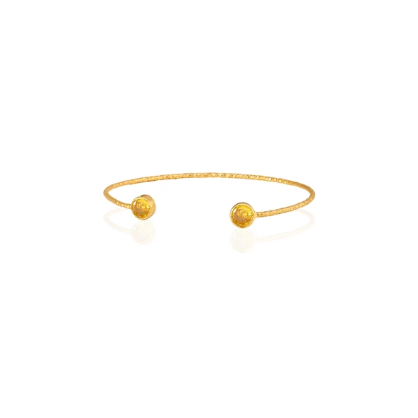 Kadir Jewellery 22 Ayar Altın Kaplama El İşçiliği Zirkon Taşlı Kadın Charm Bileklik - 11