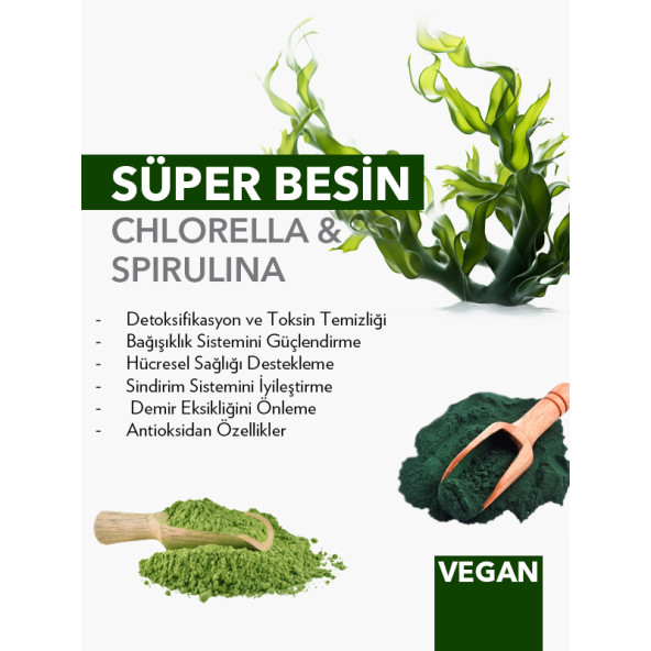 Organik Chlorella Tozu Katkısız 50 Gr - 2
