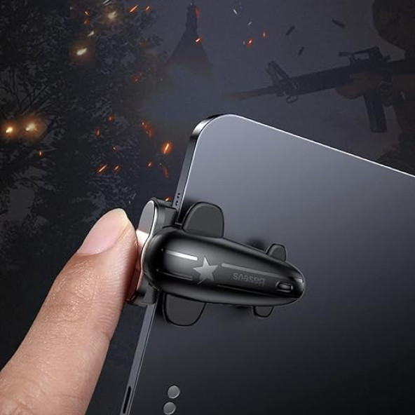 Baseus Shooting Game, Mobil Oyun Kontrol Aparatı, Siyah, Mobile GamePad, Hareketli Klips, - 5