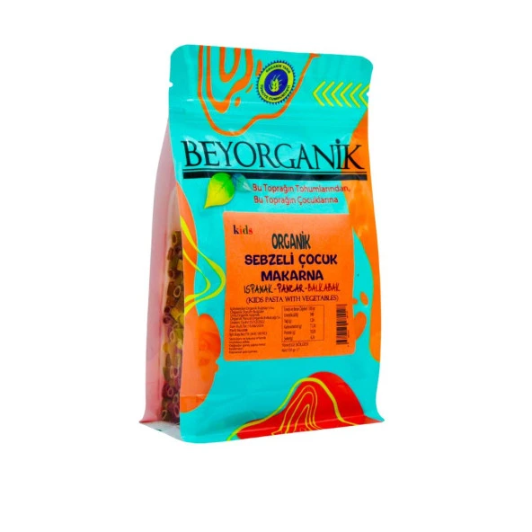 BEYORGANİK ORGANİK SEBZELİ ÇOÇUK MAKARNA 150 GR