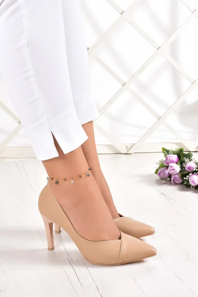 Erkan Saçmacı Veronica Ten Vegan Jatqılı Stiletto - Resim 3