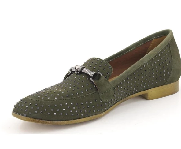 Venüs 1910205y27 Kadın Deri Loafer Günlük Taşlı Yeşil Ayakkabı1910205y09 - 3