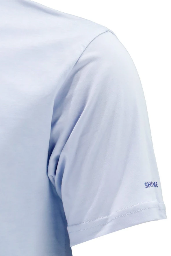 Erkek Standart Fit Bot Göğüs Baskılı Mavi Siyah 2'li Set T-Shirt - 5