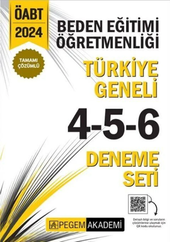 2024 ÖABT Beden Eğitimi Öğretmenliği Türkiye Geneli 4-5-6 Deneme Seti Pegem Yayınları