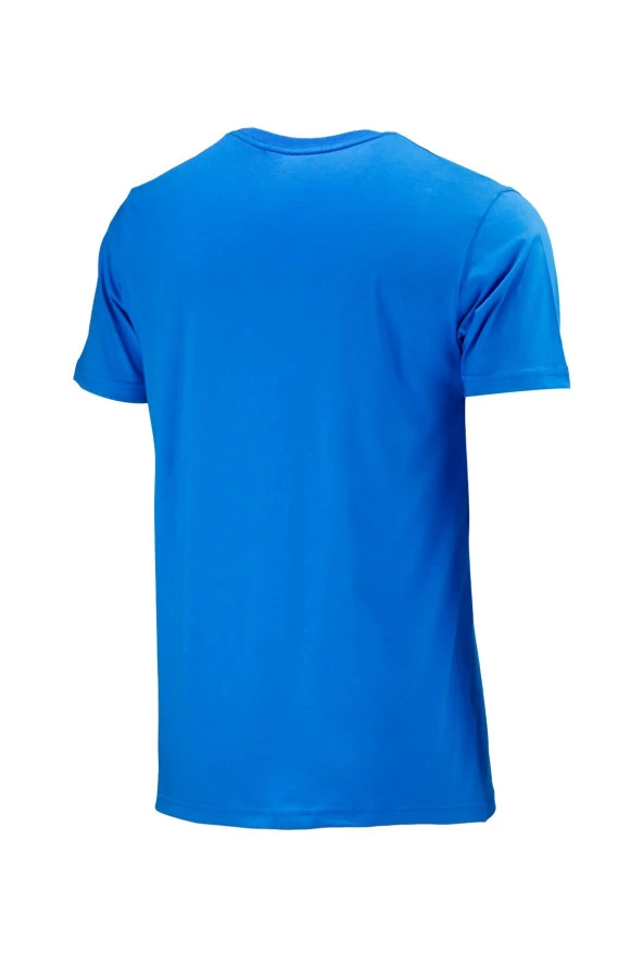 Erkek Standart Göğüs Baskılı Mavi Haki 2'li Set T-Shirt - 3