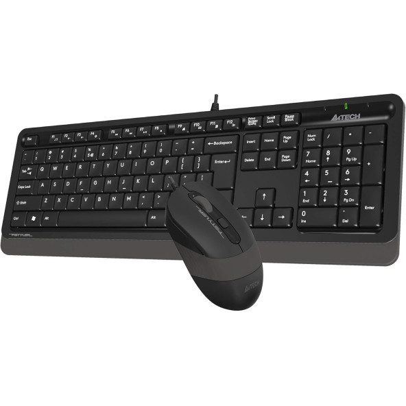 A4 Tech F1010 Siyah-Gri Kablolu Klavye Mouse Seti - 2