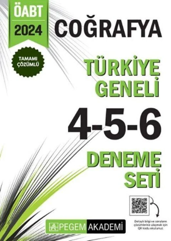 2024 ÖABT Coğrafya Öğretmenliği Türkiye Geneli 4-5-6 Deneme Seti Pegem Yayınları