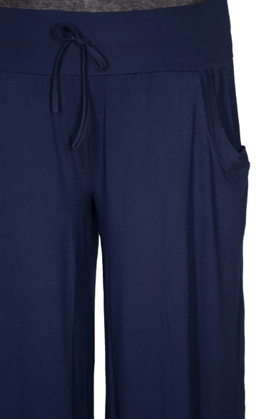 Barem Kadın Elisa Viskon Penye Cepli Spor Lacivert Pantolon Etek - Resim 2