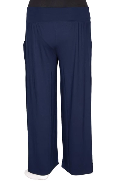 Barem Kadın Elisa Viskon Penye Cepli Spor Lacivert Pantolon Etek - Resim 4