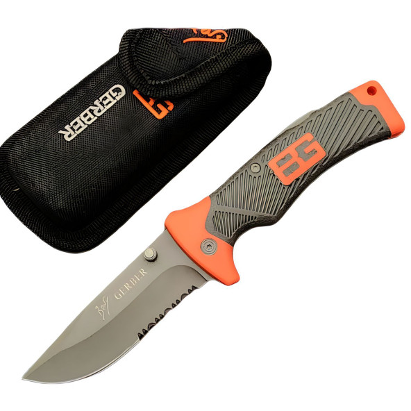 Gerber Bear Grylls Turuncu Siyah Kamp Çakısı Paslanmaz Çelik 23 cm Kılıflı Outdoor Bıçak Gerber Çakı Bıçak - 2
