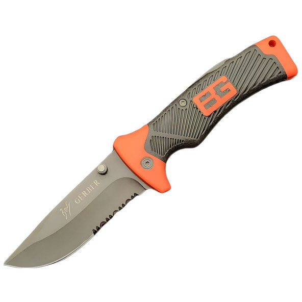 Gerber Bear Grylls Turuncu Siyah Kamp Çakısı Paslanmaz Çelik 23 cm Kılıflı Outdoor Bıçak Gerber Çakı Bıçak - 3