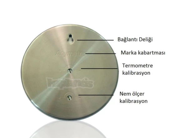 Anymetre TH600B Termometre Nem Ölçer Higrometre Paslanmaz Çelik Metal Gövde - 6