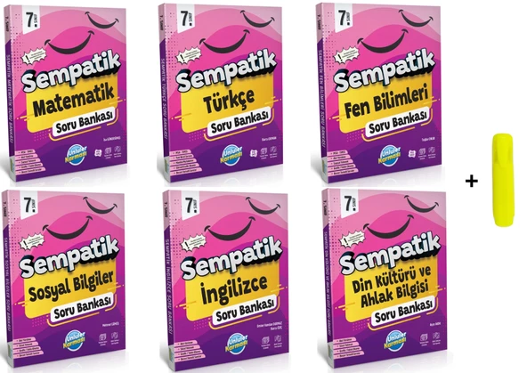 Ünlüler Karması 7. Sınıf Sempatik Tüm Dersler Soru Bankası Seti