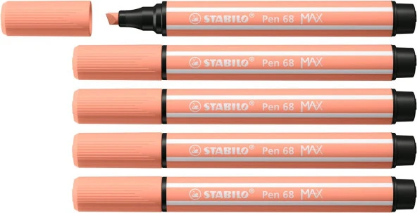 Stabilo Keçe Uçlu Kalem 68 Max Kayısı Keçe Uçlu İşaretleme Kalemi (5 Li Paket)