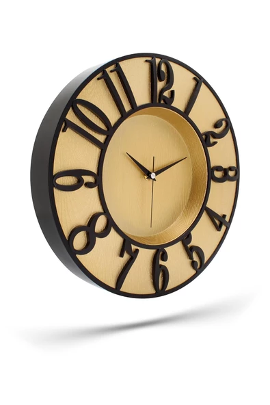 GOLD KASA SİYAH RAKAM DUVAR SAATİ 34 CM - 4