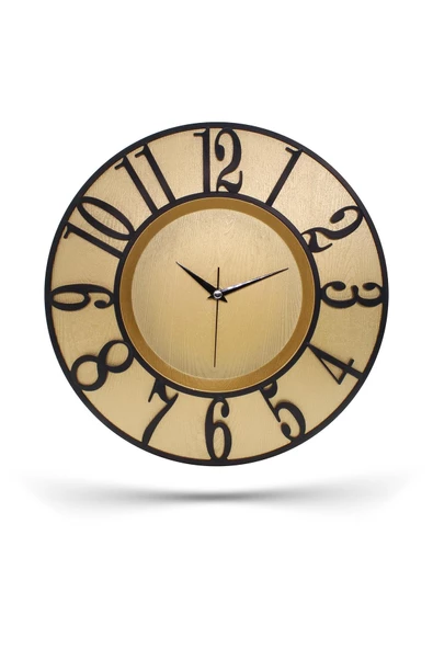 GOLD KASA SİYAH RAKAM DUVAR SAATİ 34 CM - 2