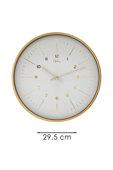 DEKORATİF BEYAZ KADRAN KÜÇÜK RAKAMLI DUVAR SAATİ 29.5 CM - 3