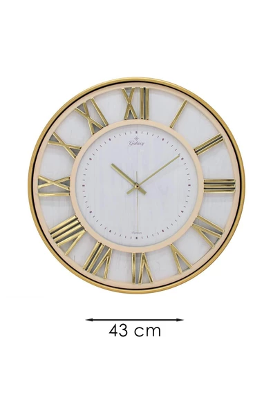 ROMA RAKAMLI BEYAZ ZEMİNLİ DUVAR SAATİ 43 CM - 3