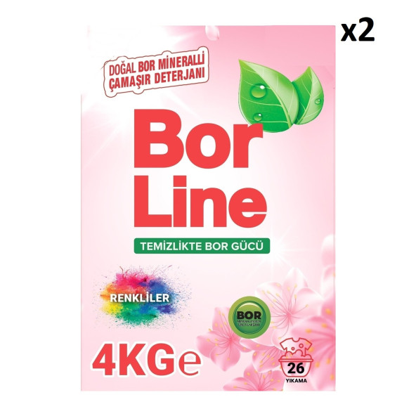 Borline Matik Renkliler İçin 4 kg Toz Deterjan 2 Adet