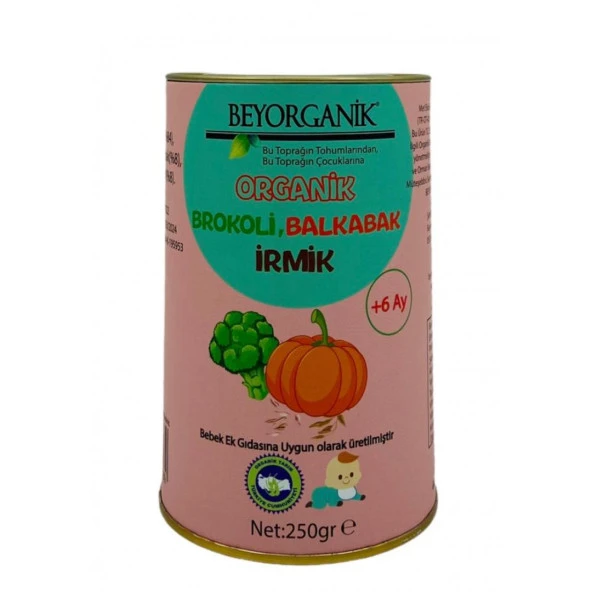 BEYORGANİK ORGANİK EK GIDA BRO.B.KABAK İRMİK 250GR