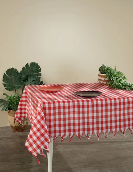 Lüx Kareli Masa Örtüsü I Sofra Bezi I Piknik Örtüsü 140x140cm - 2