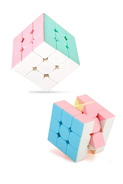 Speed Cupe Rubik Küp Zeka Küpü 3x3 Pastel Renkler Hız Küpü, Fidget Oyuncak Zeka Oyunu - 8