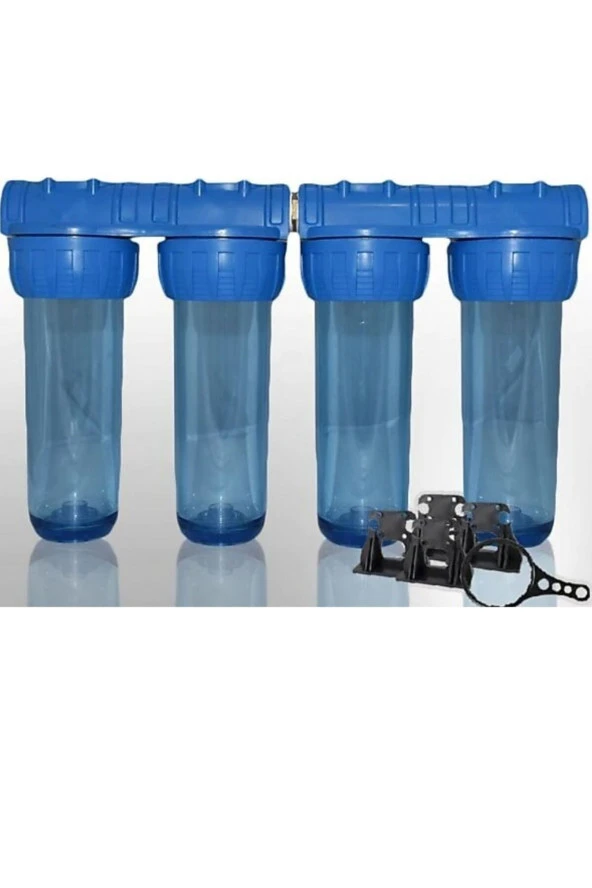 Daire Bina Sayaç Girişi 4 Aşama Arıtma Seti 10" Ağır Kireç Önleyici Yumuşatma Sistemi - Resim 4