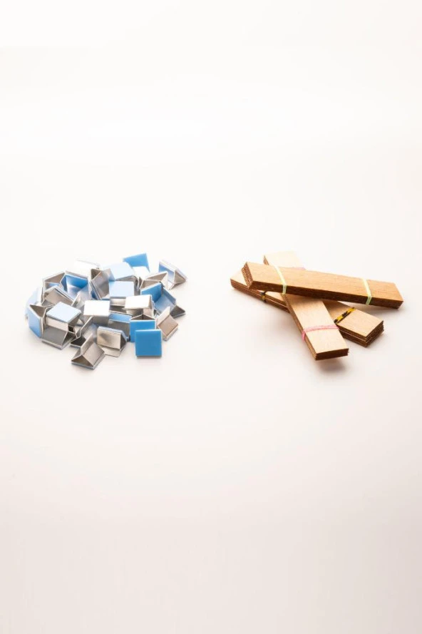 Ahşap Mum Fitili + Yapışkanlı Sehpa - 30 Adet ( 20mm x 100mm x 0,5mm ) - Resim 3