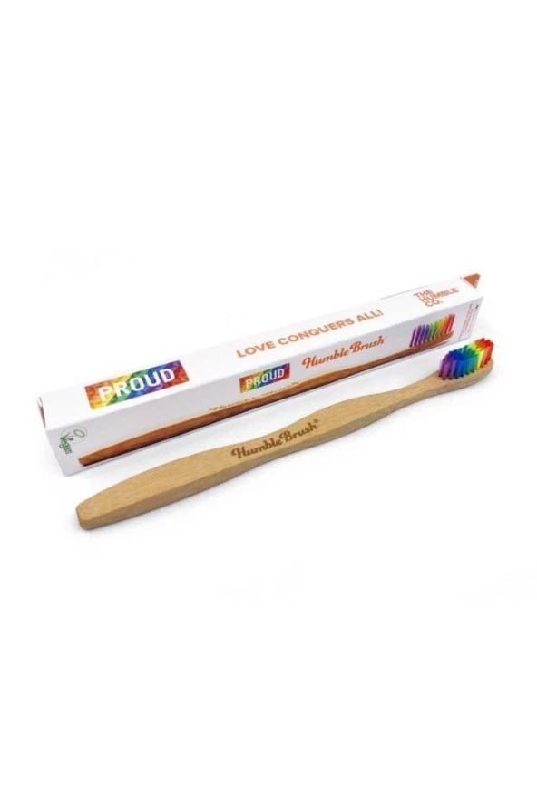 Humble Brush Adult Medium Rainbow Toothbrush Diş Fırçası